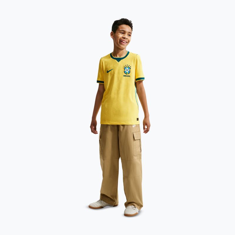 Detský futbalový dres Nike Brazil 2026/27 Match Home canary/light mint/geode teal 6