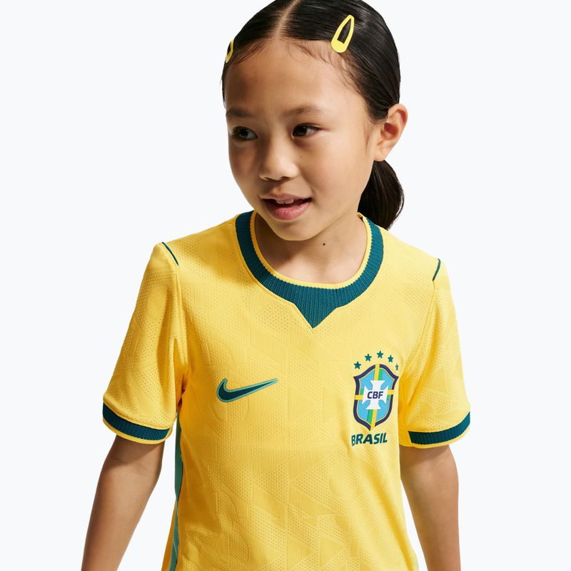 Detský futbalový dres Nike Brazil 2026/27 Match Home canary/light mint/geode teal 7