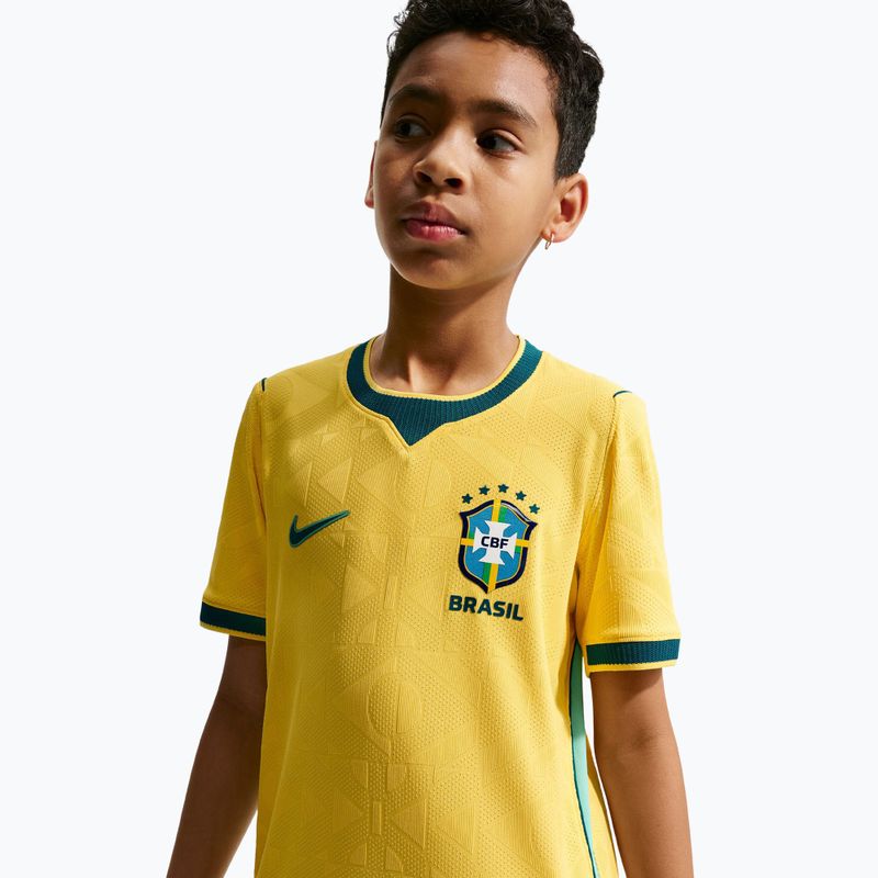 Detský futbalový dres Nike Brazil 2026/27 Match Home canary/light mint/geode teal 8