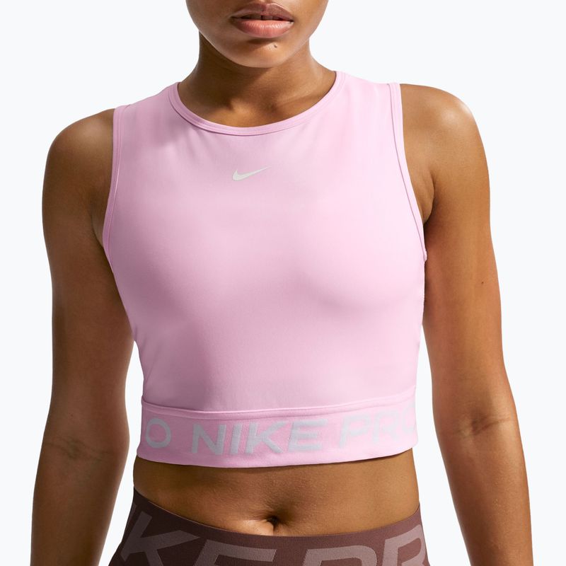Dámsky tréningový top Nike Pro Dri-Fit pink foam/white 4