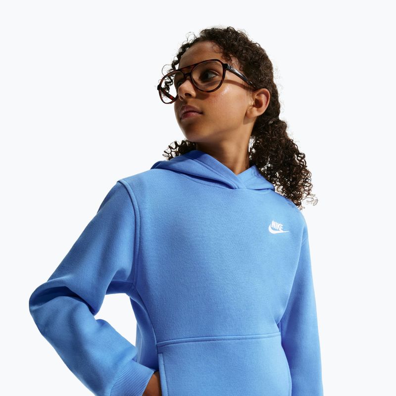 Detská mikina Nike Sportswear Club Fleece university blue/white 6