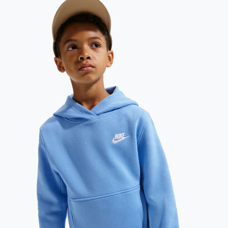 Detská mikina Nike Sportswear Club Fleece university blue/white 7
