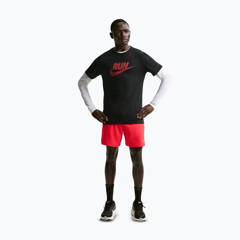 Pánske tričko Nike Dri-Fit Running black/team crimson 2
