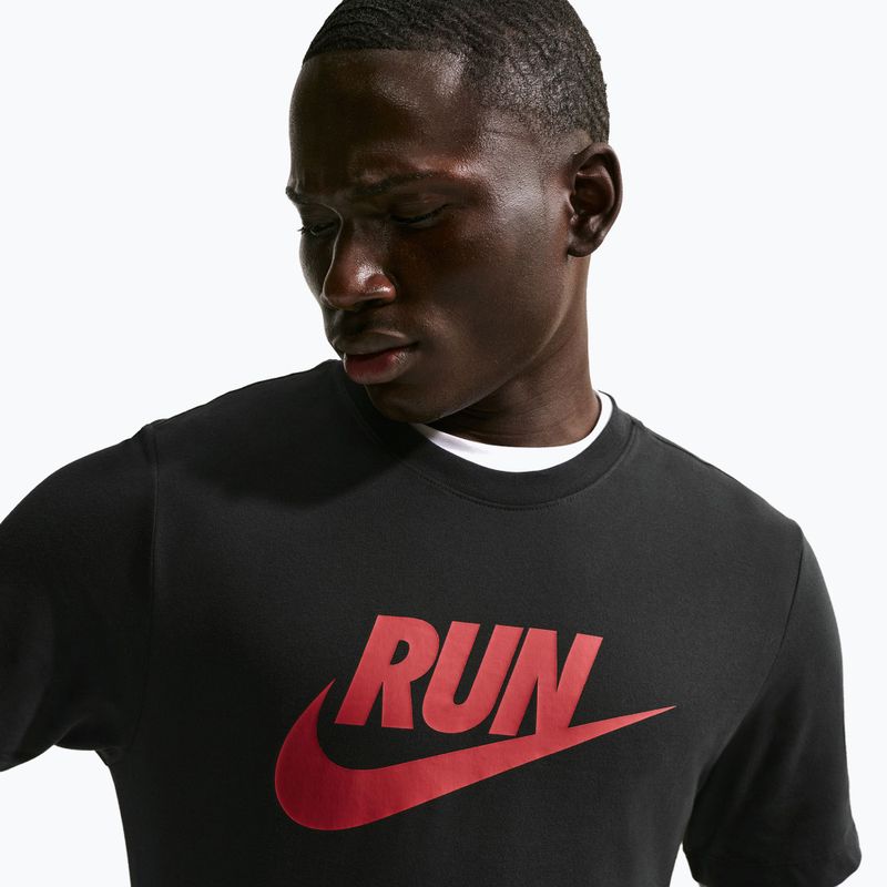 Pánske tričko Nike Dri-Fit Running black/team crimson 5