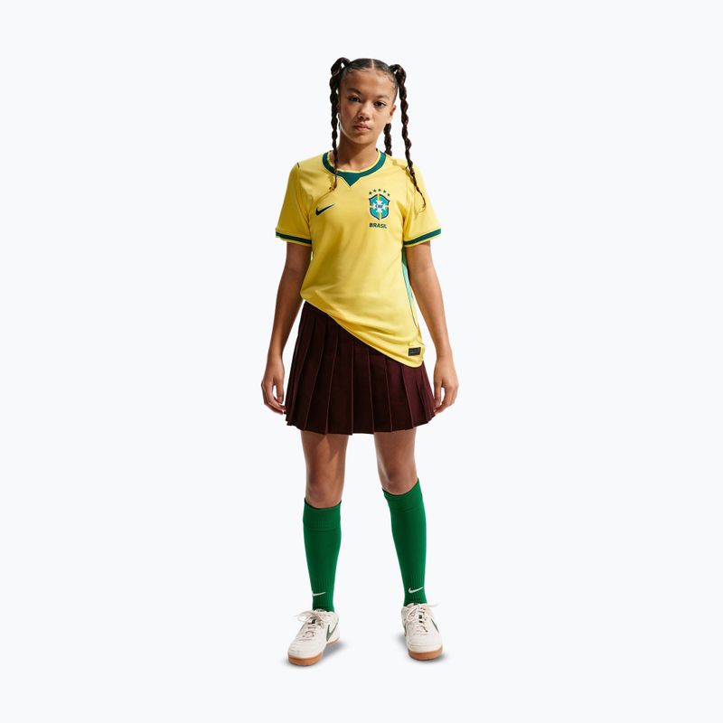 Detský futbalový dres Nike Brazil 2026 Stadium Home Soccer Replica canary/light menta/geode teal 2