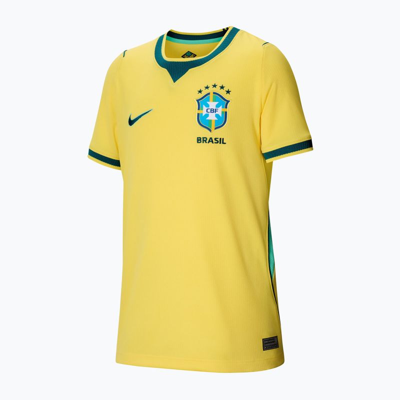 Detský futbalový dres Nike Brazil 2026 Stadium Home Soccer Replica canary/light mint/geode teal 7