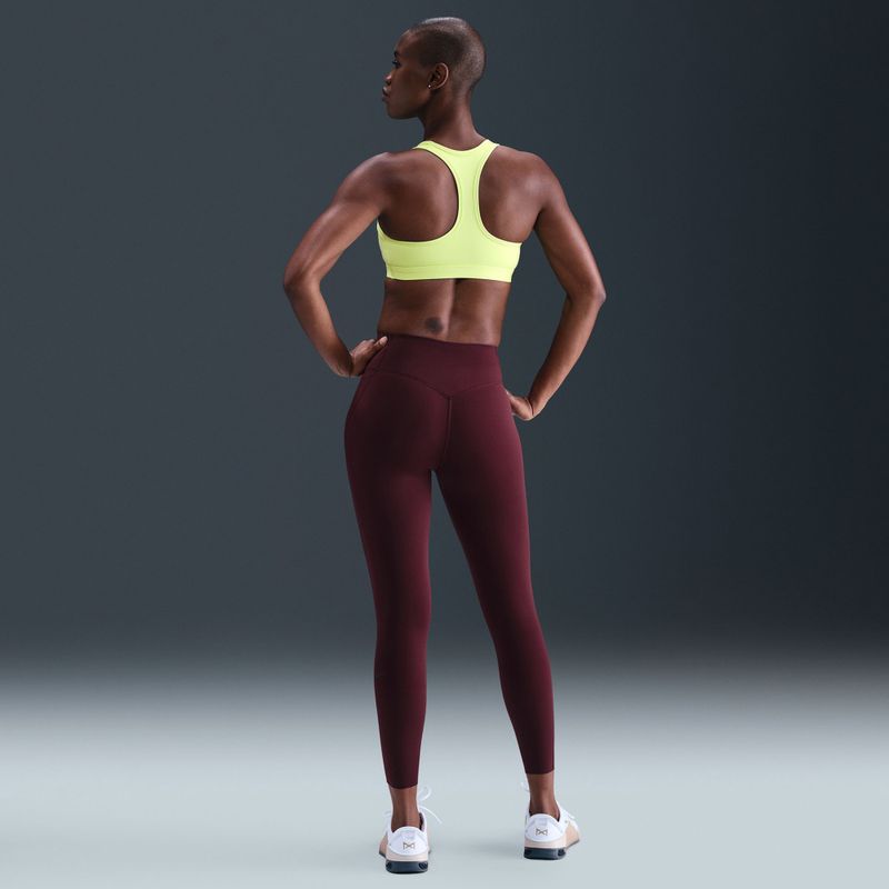 Športová podprsenka Nike Swoosh Medium Support light lemon twist/stone mauve/white 7