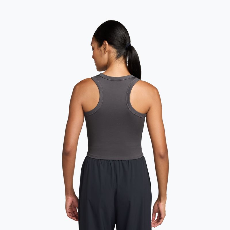 Dámske tričko Nike One Fitted Dri-Fit Cropped Tank thunder grey/white 2
