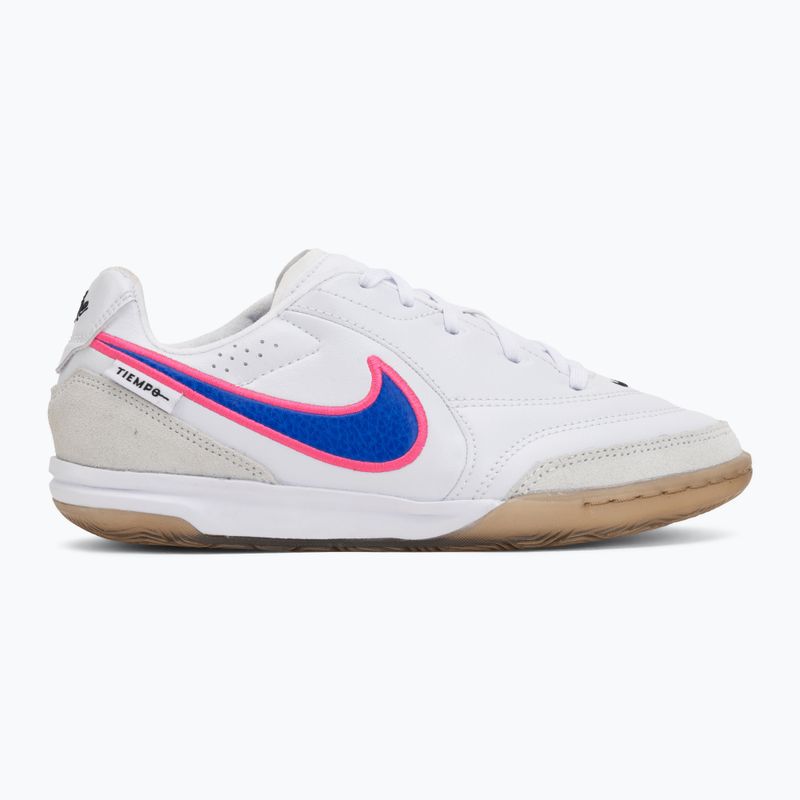 Detské futbalové kopačky Nike Tiempo Streetgato Jr white/pink blast/racer blue 2