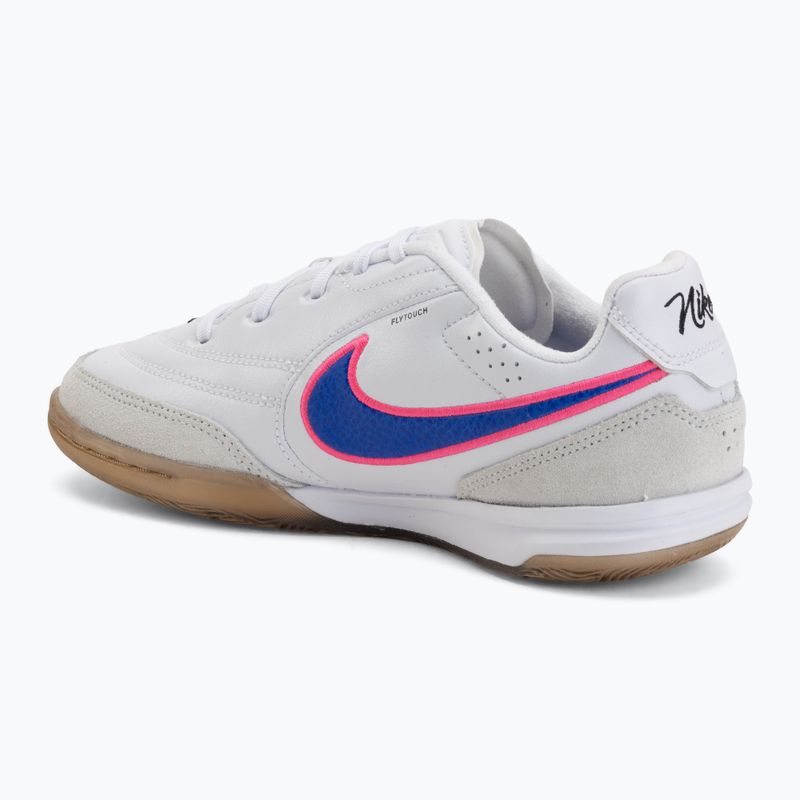 Detské futbalové kopačky Nike Tiempo Streetgato Jr white/pink blast/racer blue 3