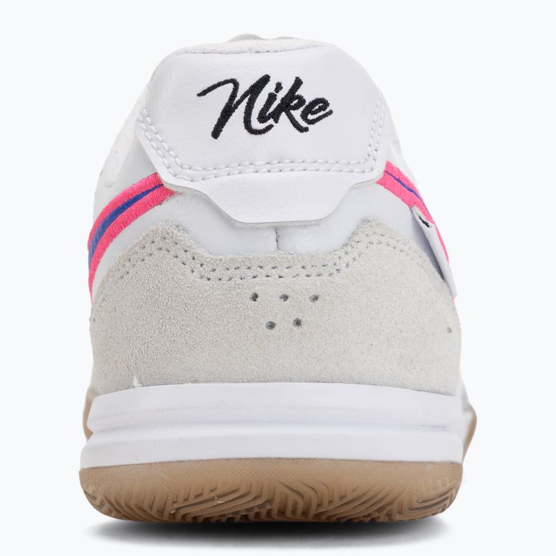 Detské futbalové kopačky Nike Tiempo Streetgato Jr white/pink blast/racer blue 6