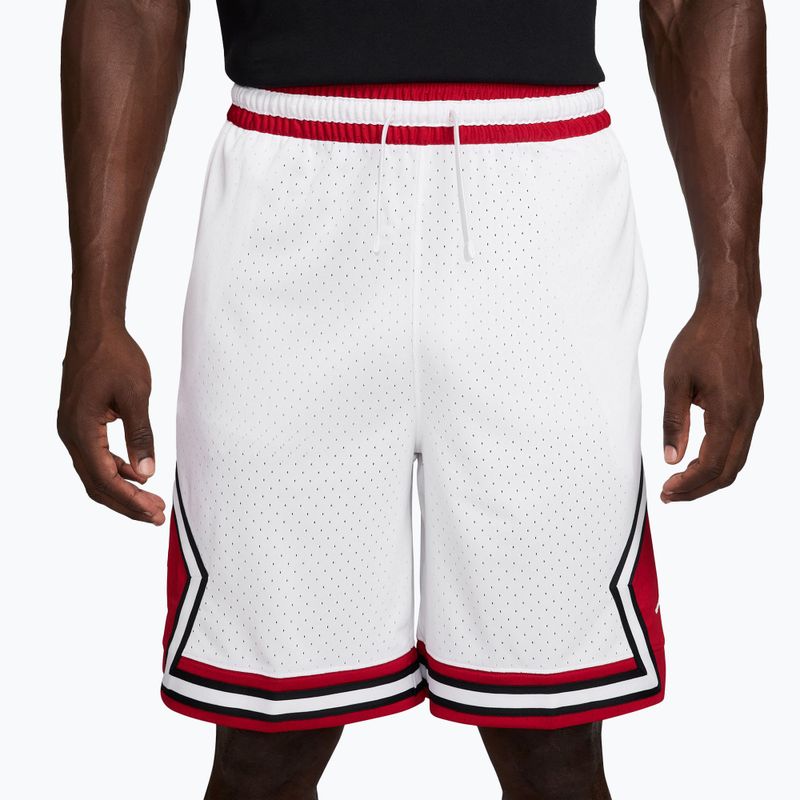 Pánske basketbalové šortky Jordan Sport Dri-FIT 9" Diamond white/gym red/white