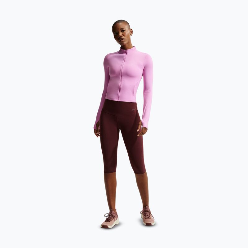 Dámska tréningová mikina Nike Zenvy Dri-Fit Full Zip light magenta/white 2