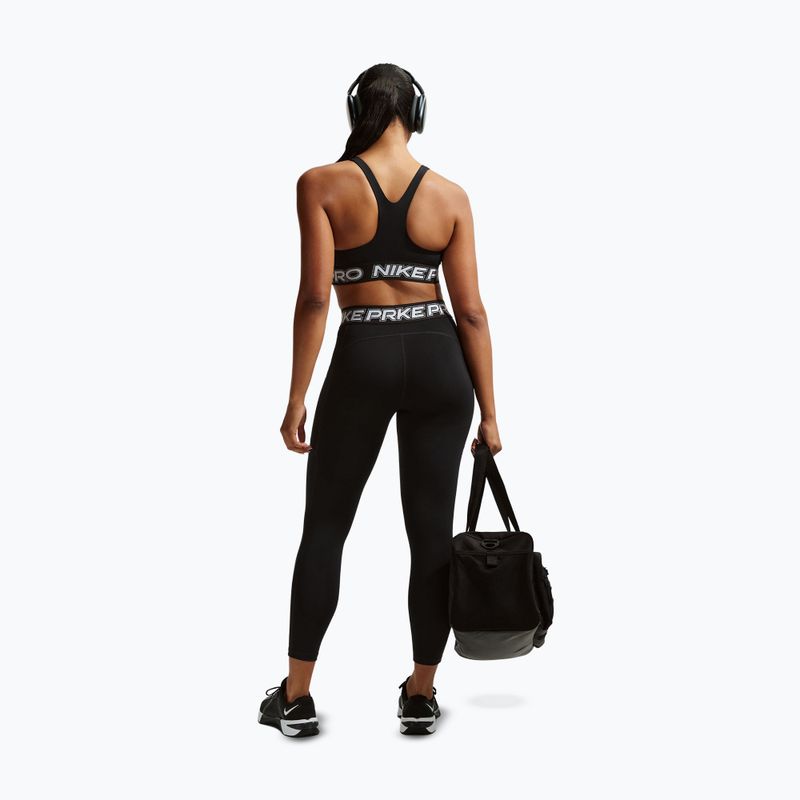 Fitness podprsenka Nike Pro Light Support Non Padded black/white/metallic silver 3