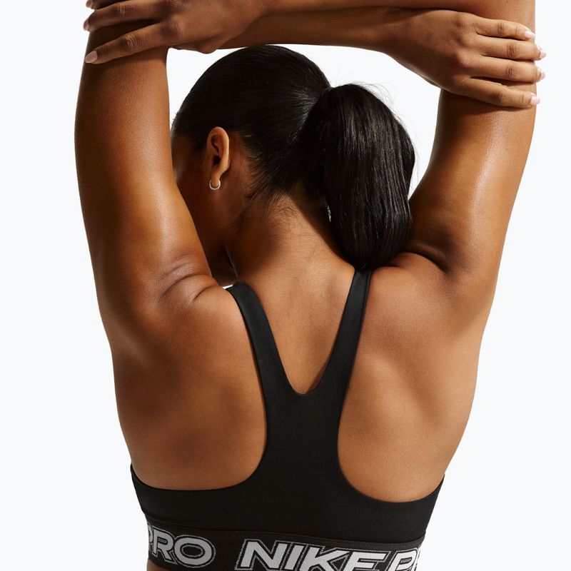 Fitness podprsenka Nike Pro Light Support Non Padded black/white/metallic silver 5