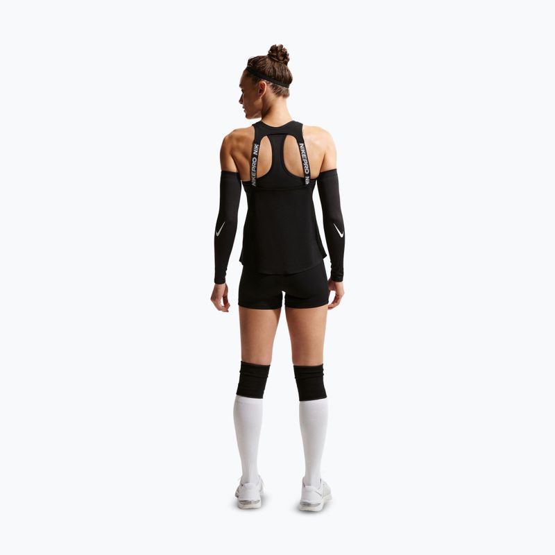 Dámske tréningové šortky Nike Pro Mid Rise Biker 3" black/white/metallic silver 3