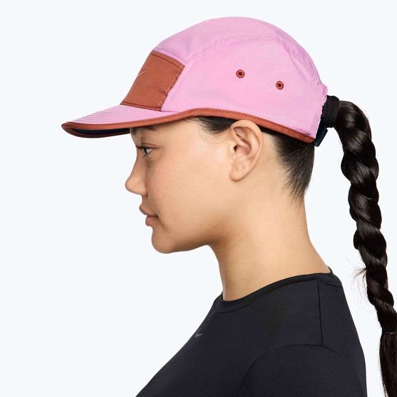Šiltovka Nike Dri-Fit Fly light magenta/dusty peach/orange frost 5