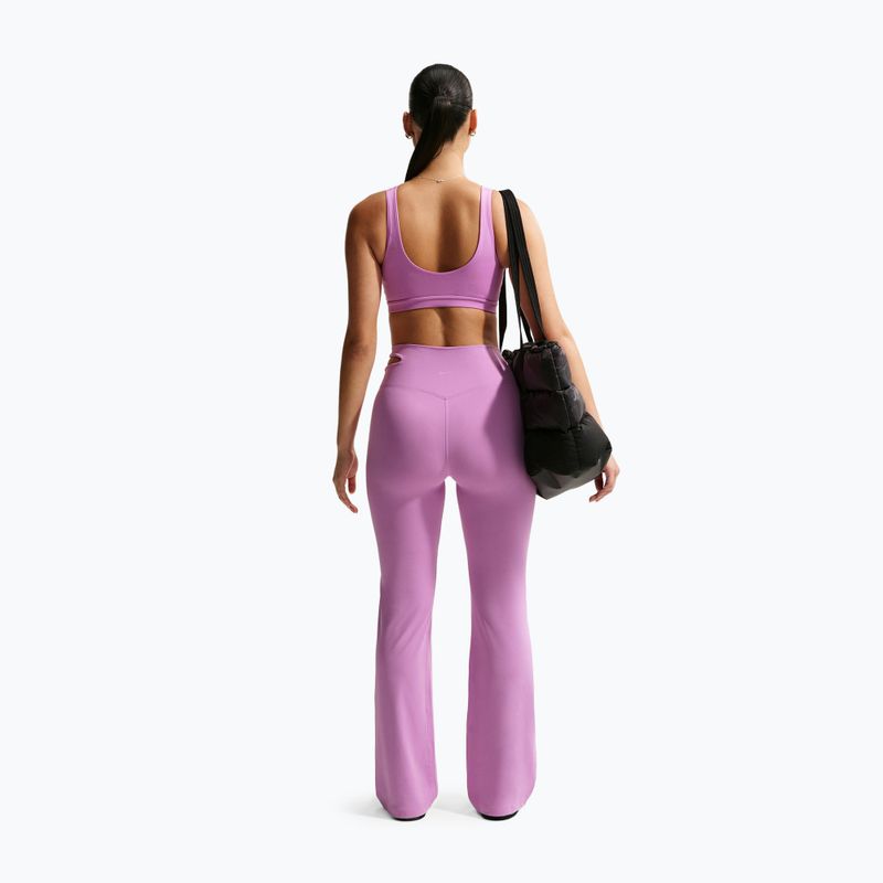 Dámske tréningové nohavice Nike Zenvy High-Waisted Flared light magenta/white 3