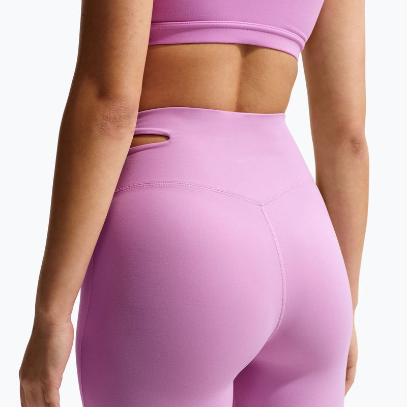 Dámske tréningové nohavice Nike Zenvy High-Waisted Flared light magenta/white 6