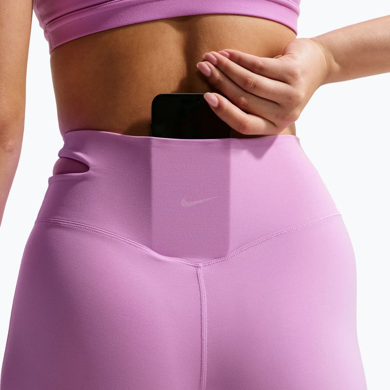 Dámske tréningové nohavice Nike Zenvy High-Waisted Flared light magenta/white 7