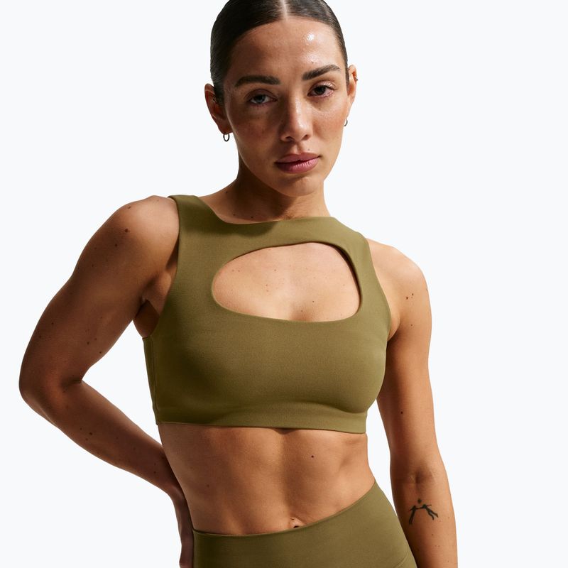Fitness podprsenka Nike Zenvy Light-Support Lightly Lined olive flak/white 5