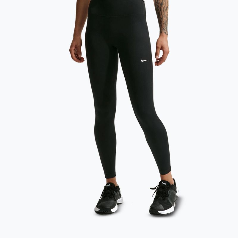 Dámske legíny Nike One Seamless Front High-Waisted black/white