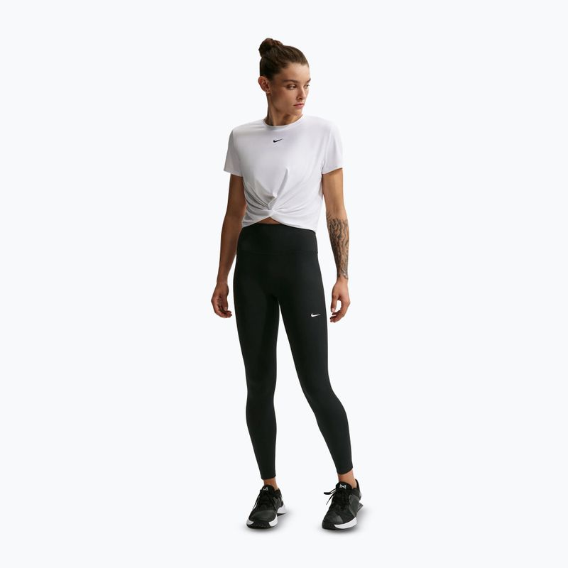 Dámske legíny Nike One Seamless Front High-Waisted black/white 2