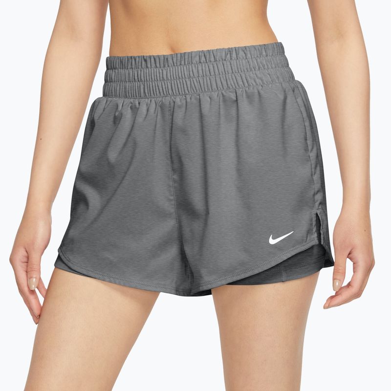 Dámske šortky Nike One Dri-Fit High-Waisted 3" 2In1 smoke grey/heather/white