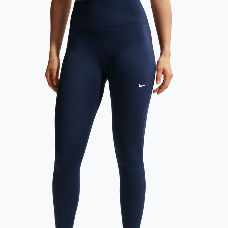 Dámske legíny Nike One Seamless Front High-Waisted midnight navy/white