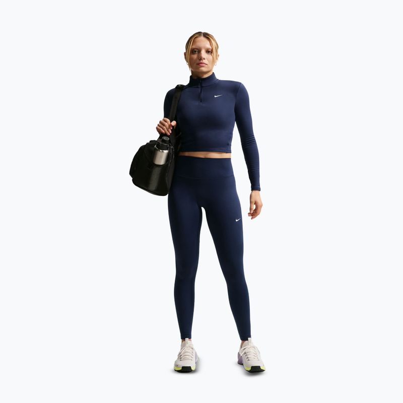Dámske legíny Nike One Seamless Front High-Waisted midnight navy/white 2