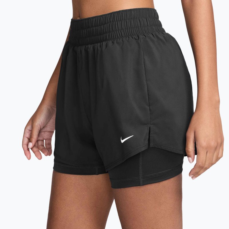 Dámske šortky Nike One Dri-Fit High-Waisted 3" 2In1 black/white 3