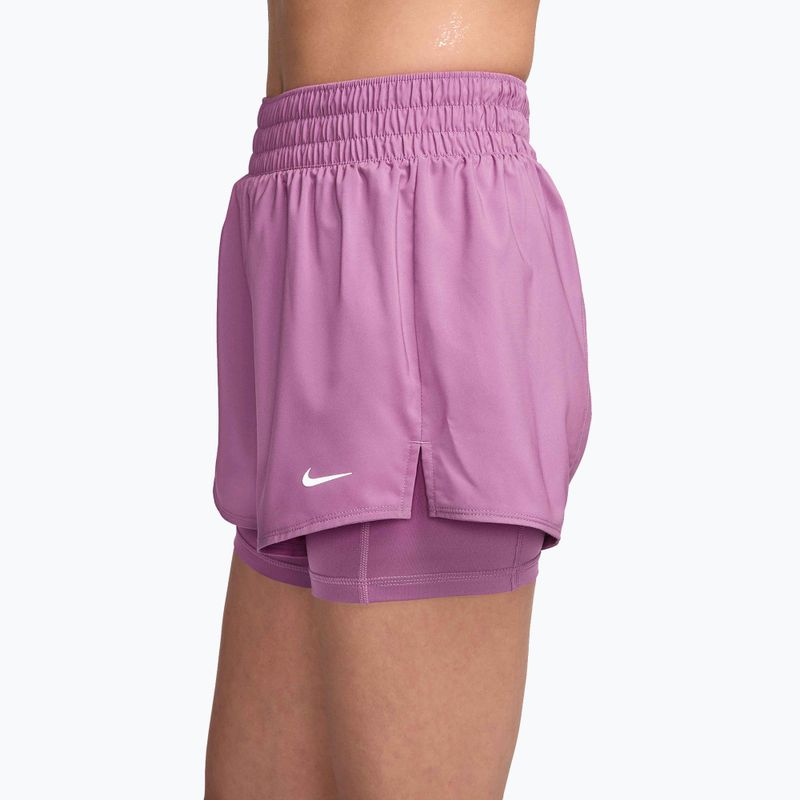 Dámske šortky Nike One Dri-Fit High-Waisted 3" 2In1 light magenta/white 3