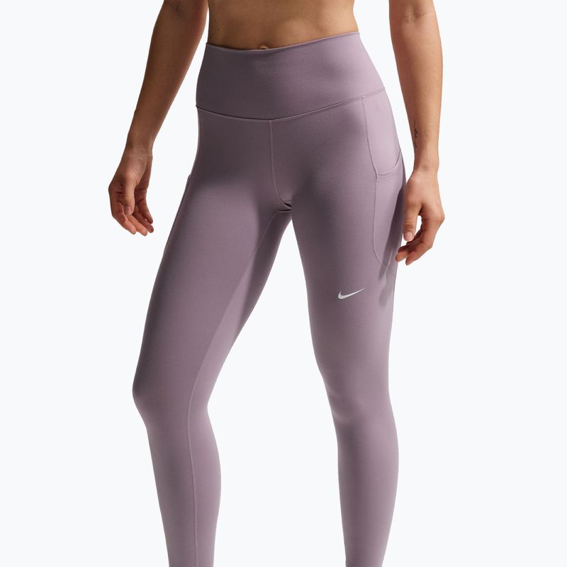 Dámske tréningové legíny Nike One High-Waisted 7/8 light violet ore/white 4