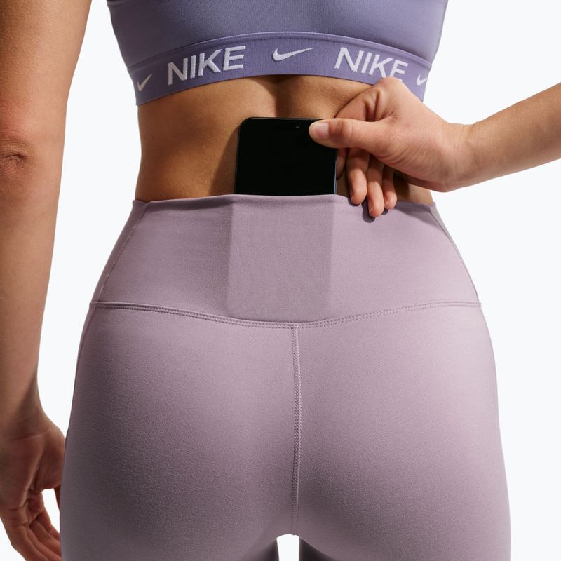 Dámske tréningové legíny Nike One High-Waisted 7/8 light violet ore/white 6