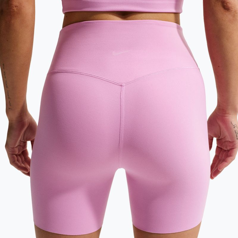 Dámske šortky Nike Zenvy High Waisted Biker 5" light magenta/white 6