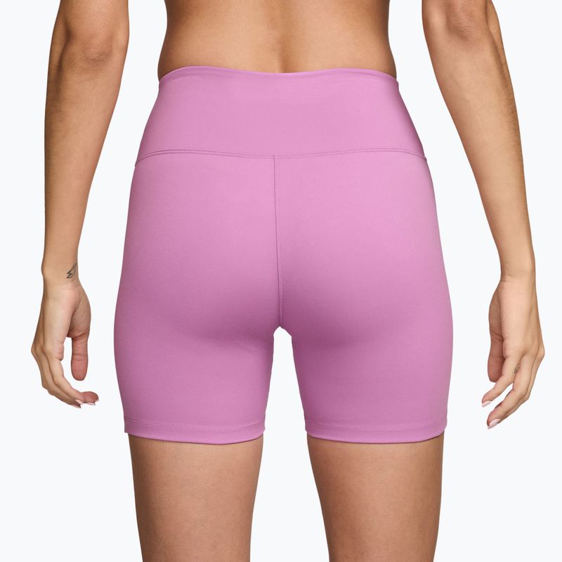 Dámske šortky Nike One High-Waisted Biker 5" light magenta/white 2
