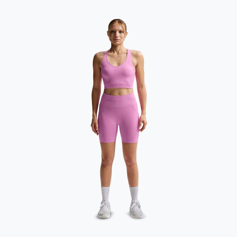 Tréningové tričko Nike Pro Seamless Dri-Fit Cropped light magenta 2