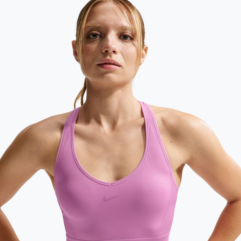 Tréningové tričko  top Nike Pro Seamless Dri-Fit Cropped light magenta 5