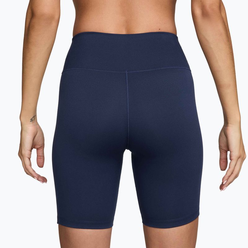Dámske šortky Nike One High-Waisted Biker 8" midnight navy/white 2