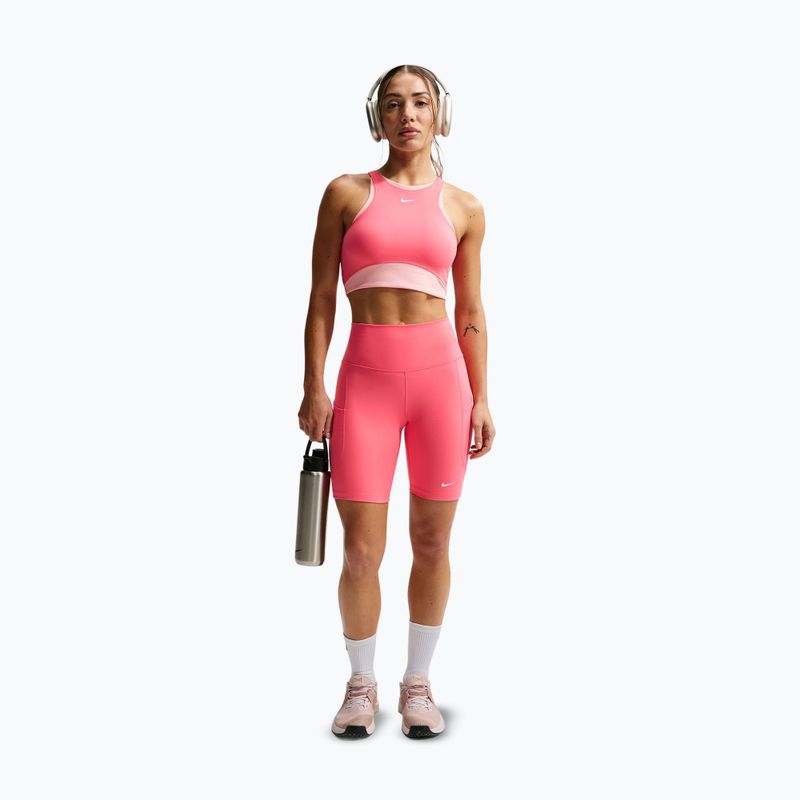 Fitness podprsenka Nike One Medium Support Sea coral/bleached coral/white 2