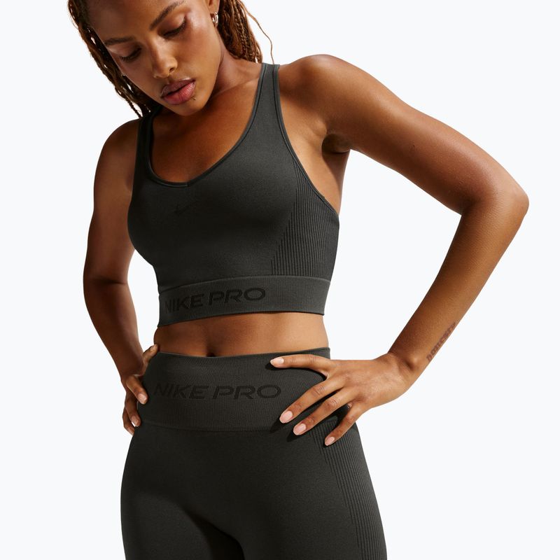 Dámske šortky Nike Pro Seamless High-Waisted Biker 5" dark smoke grey 4