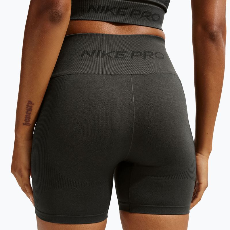 Dámske šortky Nike Pro Seamless High-Waisted Biker 5" dark smoke grey 5