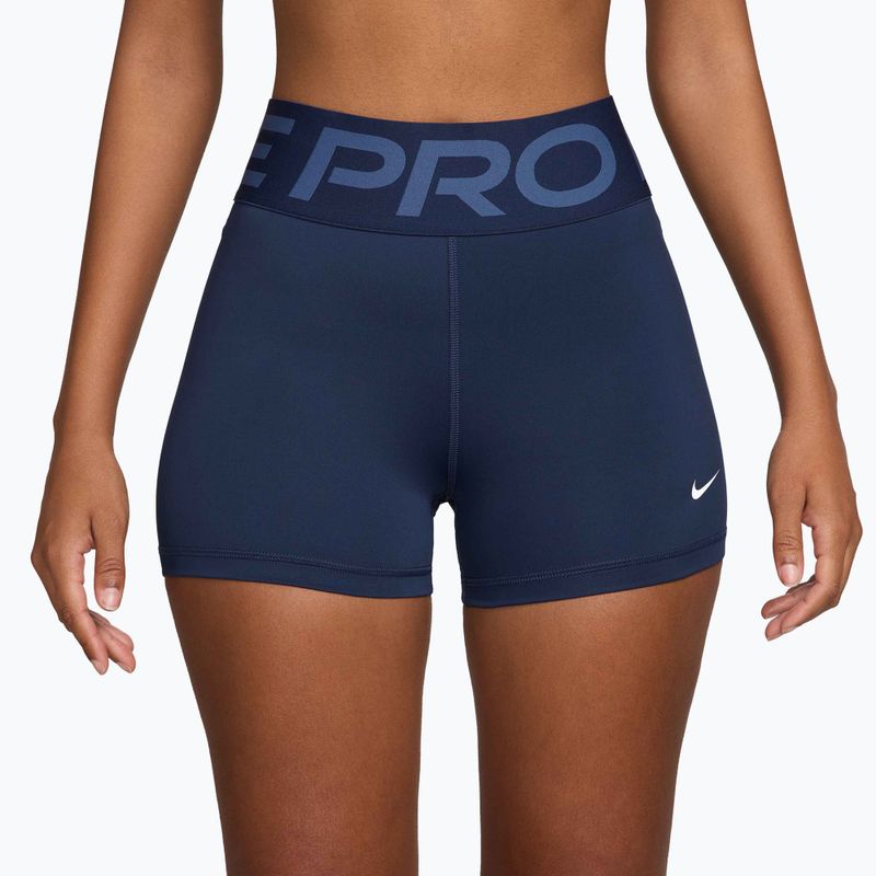 Dámske šortky Nike Pro Sculpt High Waisted 3" Biker midnight navy/white