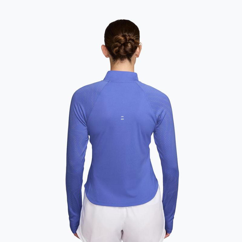 Dámske bežecké tričko s dlhým rukávom Nike Tempo Flash Dri-Fit 1/4 Zip sapphire/black/white 2