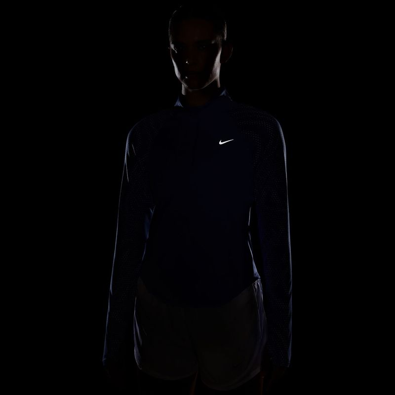 Dámske bežecké tričko s dlhým rukávom Nike Tempo Flash Dri-Fit 1/4 Zip sapphire/black/white 4