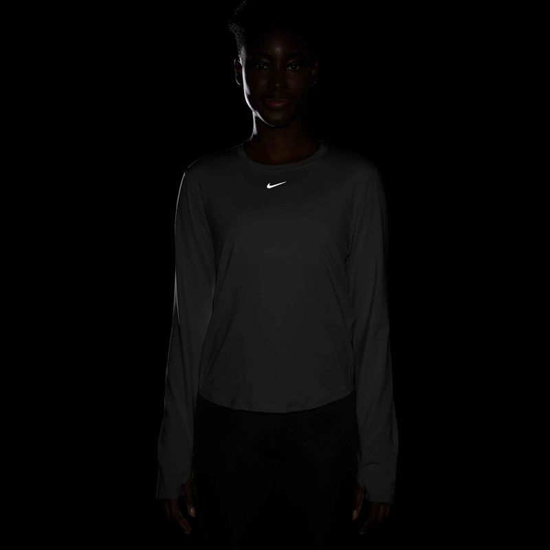 Tréningové tričko longsleeve Nike One Classic Dri-Fit white/black 4