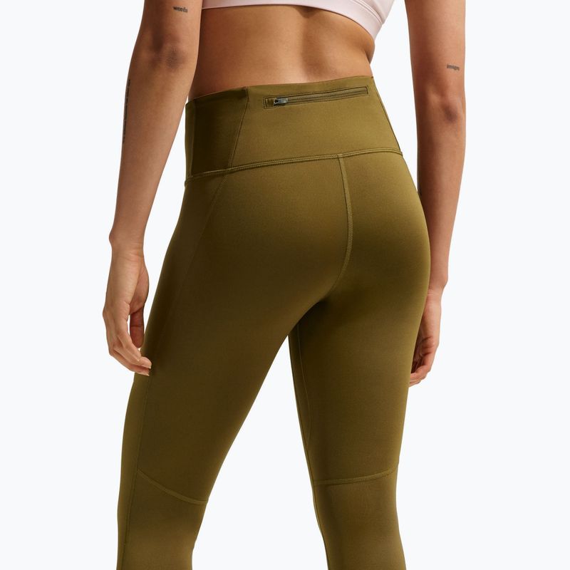 Dámske bežecké legíny Nike Tempo High-Waisted 7/8 olive flak 4