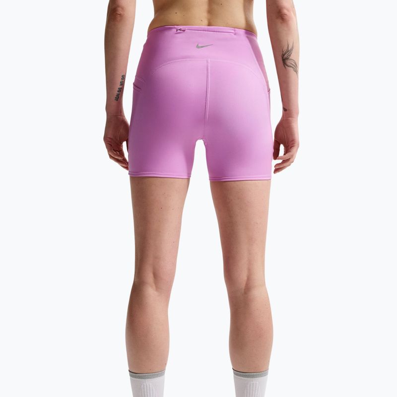 Dámske bežecké šortky Nike Swift High-Waisted 4" light magenta 4