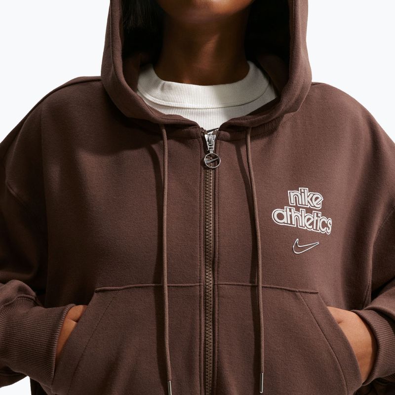Dámska mikina Nike Phoenix Full-Zip Hoodie light chocolate 4