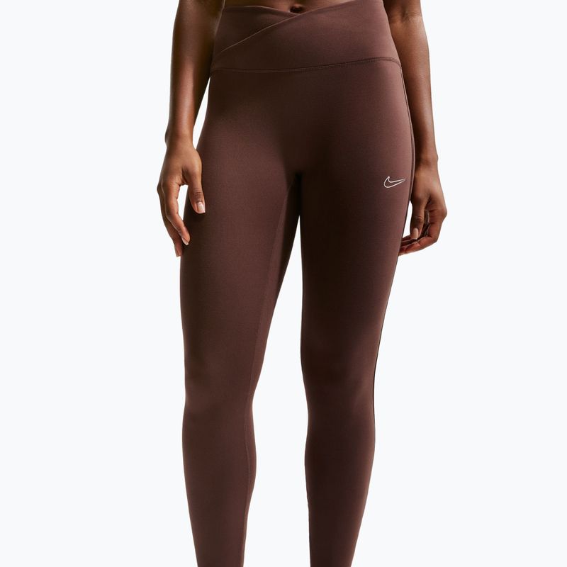 Dámske legíny Nike One High-Waisted Seamless light chocolate 4